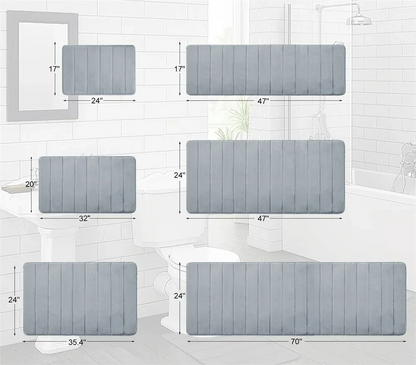 Memory foam bath mat non-slip with 3D design