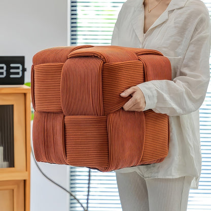 Cord Upholstered Stool – Versatile Footrest and Extra Seat