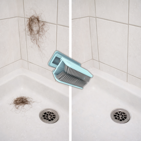Silicone Hair Catcher for Shower with Adhesive Strip