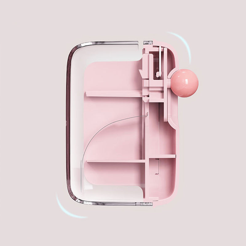 Floss dispenser with push button