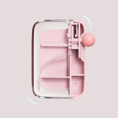 Floss dispenser with push button