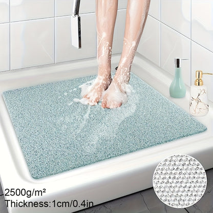 Non-slip shower mat with loofah texture – quick-drying