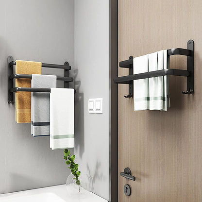 Wall-mounted towel holder without drilling – 2 or 3 bars