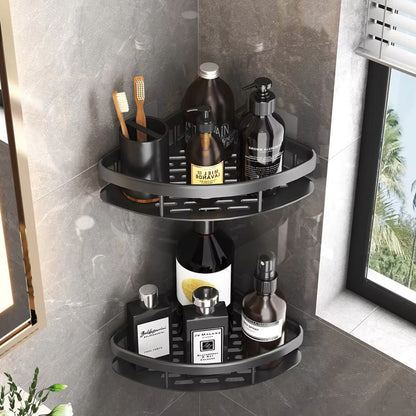 Corner Shower Shelf – Drill-Free Aluminum Wall Shelf for Bath & Shower