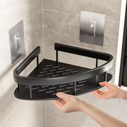 Corner Shower Shelf – Drill-Free Aluminum Wall Shelf for Bath & Shower