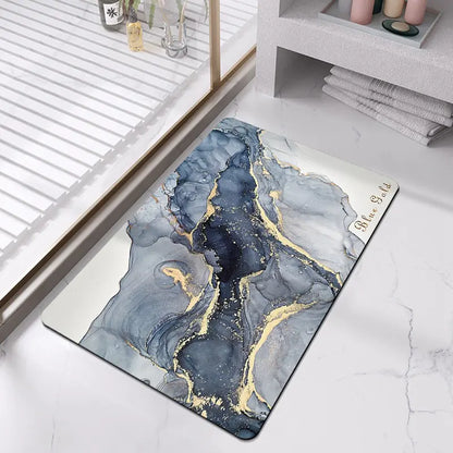 Bath mat with marble look – non-slip and highly absorbent