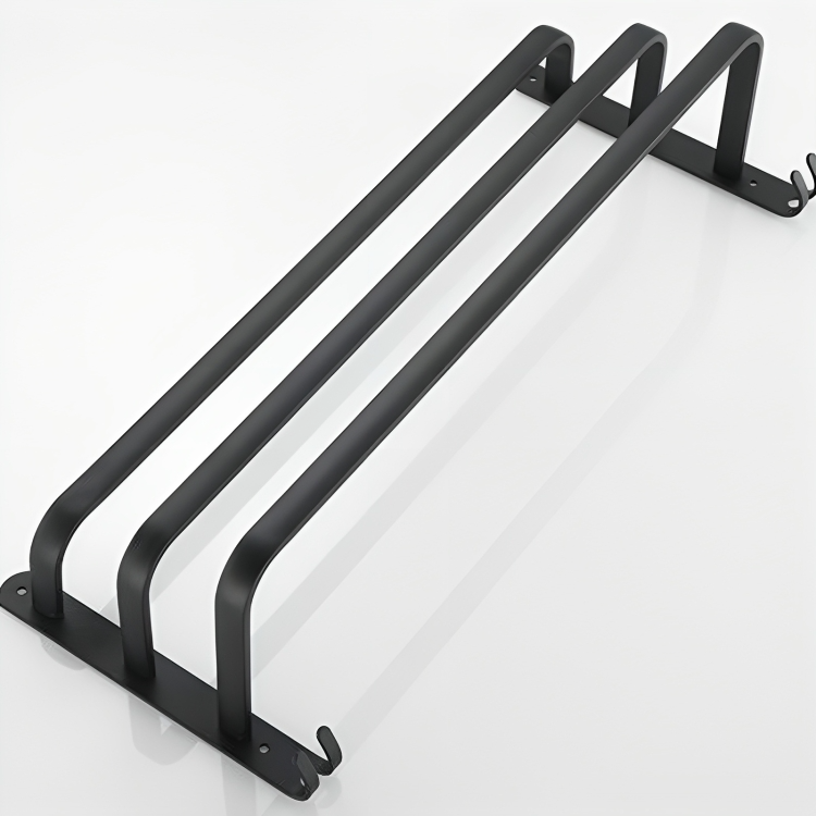 Wall-mounted towel holder without drilling – 2 or 3 bars