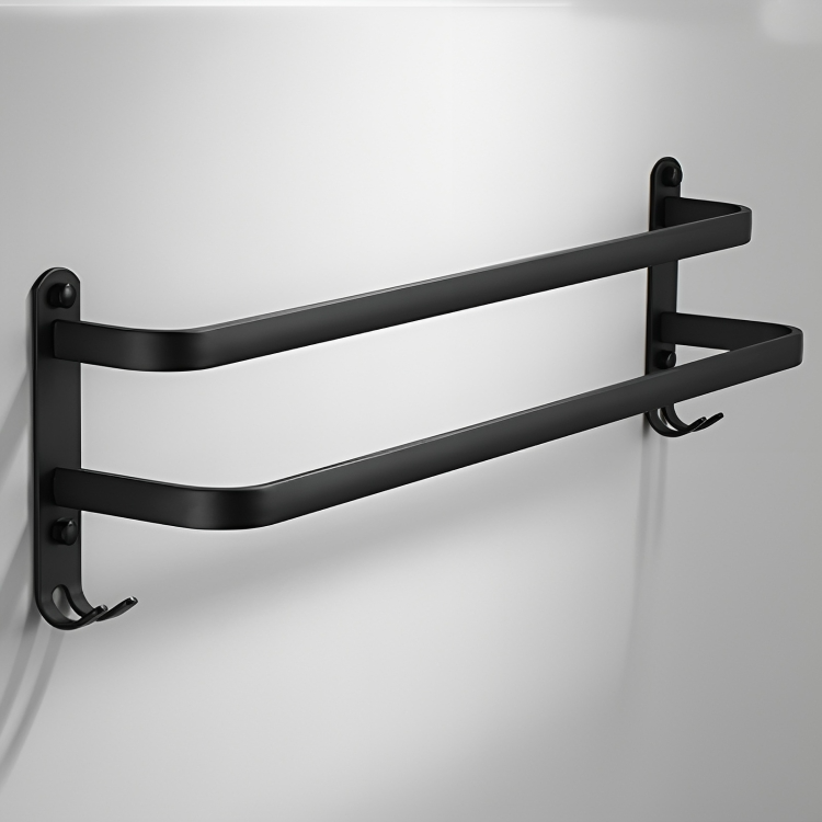 Wall-mounted towel holder without drilling – 2 or 3 bars
