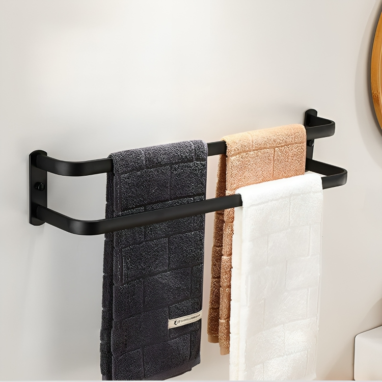 Wall-mounted towel holder without drilling – 2 or 3 bars