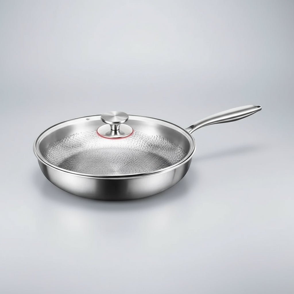 Hammered Nonstick Frying Pan – Titanium Coating for Induction