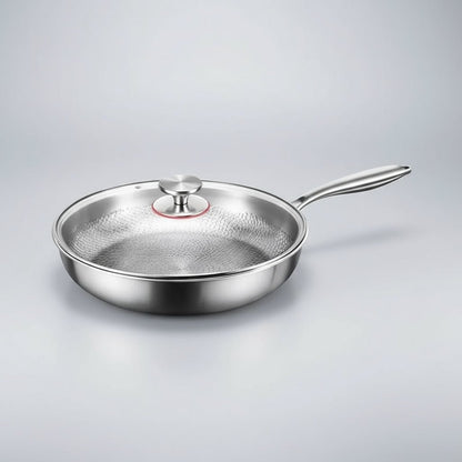 Hammered Nonstick Frying Pan – Titanium Coating for Induction