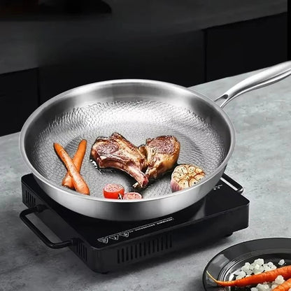 Hammered Nonstick Frying Pan – Titanium Coating for Induction