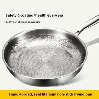 Hammered Nonstick Frying Pan – Titanium Coating for Induction