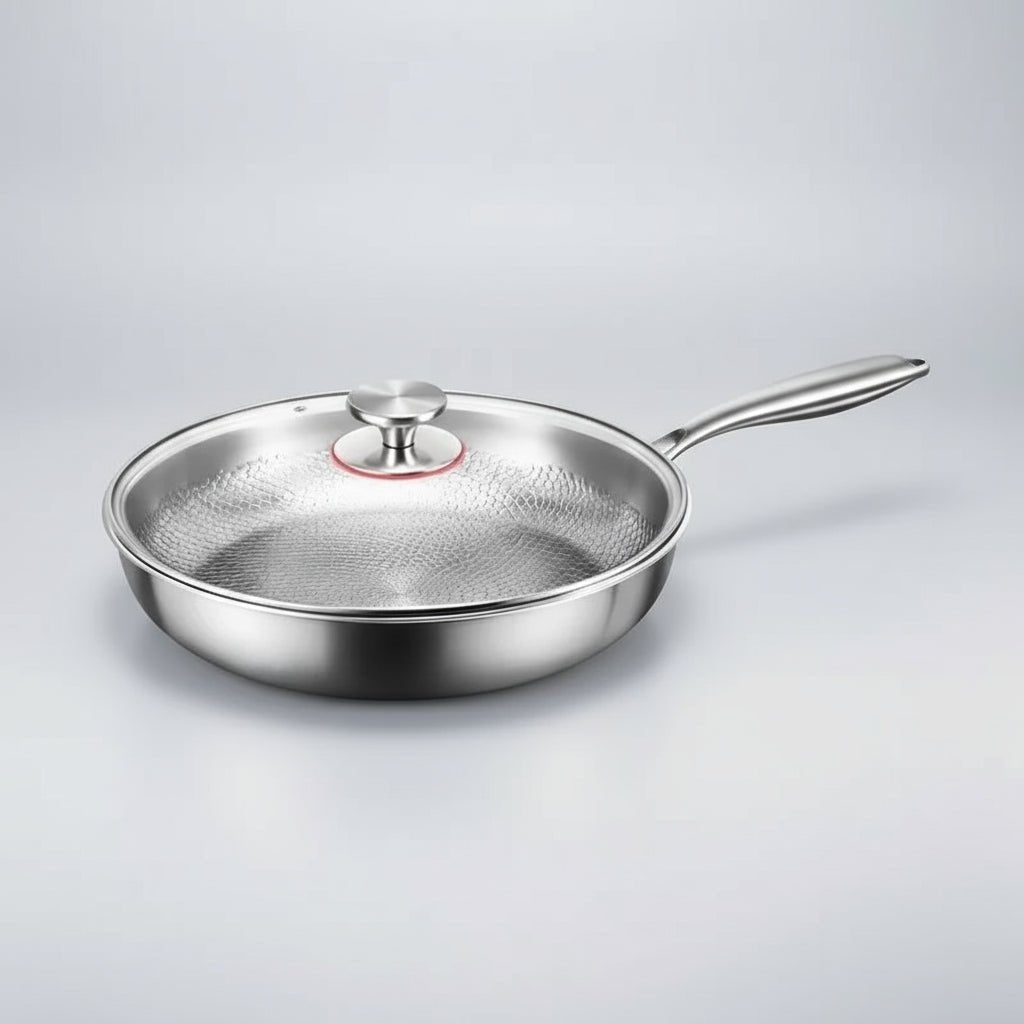 Hammered Nonstick Frying Pan – Titanium Coating for Induction