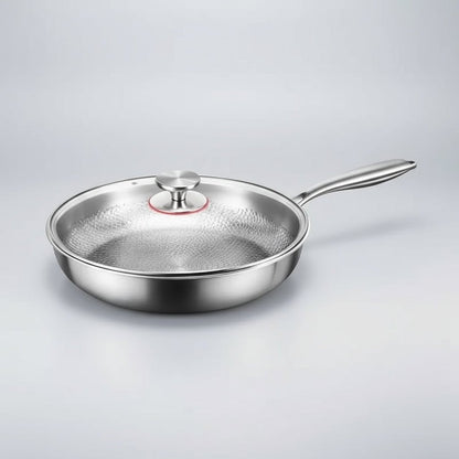 Hammered Nonstick Frying Pan – Titanium Coating for Induction