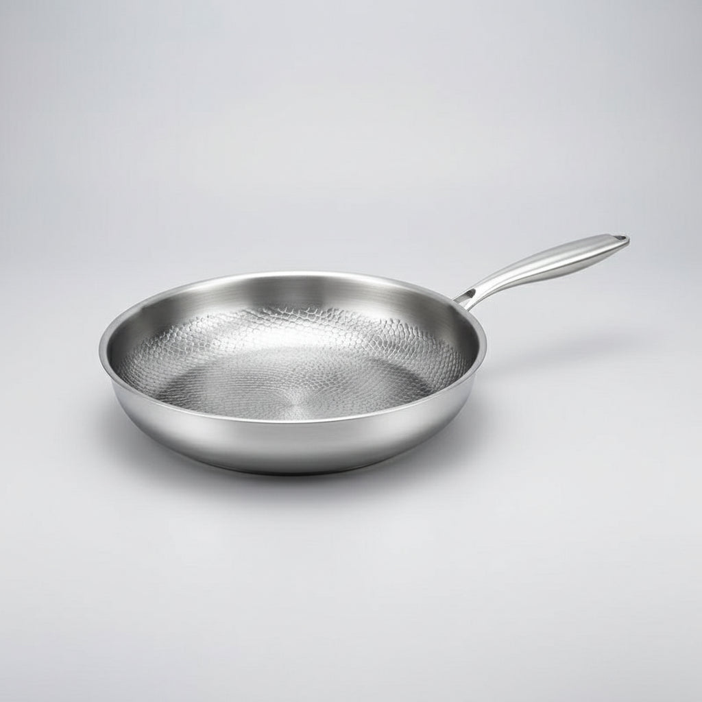 Hammered Nonstick Frying Pan – Titanium Coating for Induction