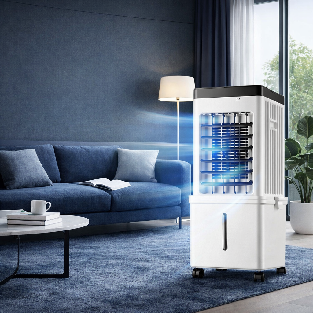 3-in-1 Air Cooler with 15L Water Tank — Cooling, Humidifying, Purifying