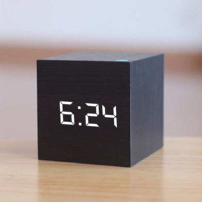Digital LED Alarm Clock with Temperature Display