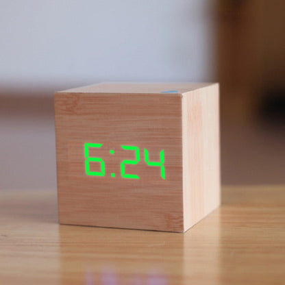 Digital LED Alarm Clock with Temperature Display