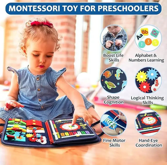 Fühlspiel Brett – Montessori Beschäftigungsspielzeug für die motorische Entwicklung von Kindern Mivoza Deutschland