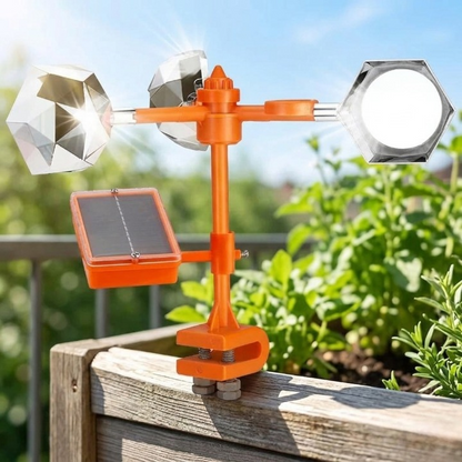 Solar Bird Repellent 360° – Reflective Scarecrow with Sound