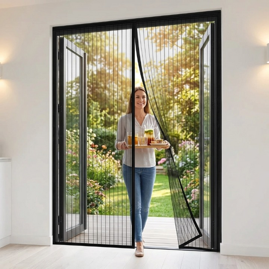 Magnetic Door Curtain 100 × 210 cm – Fly Screen, No-Drill Installation