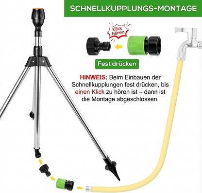 360° Lawn Sprinkler with Tripod – Evenly Water Large Areas