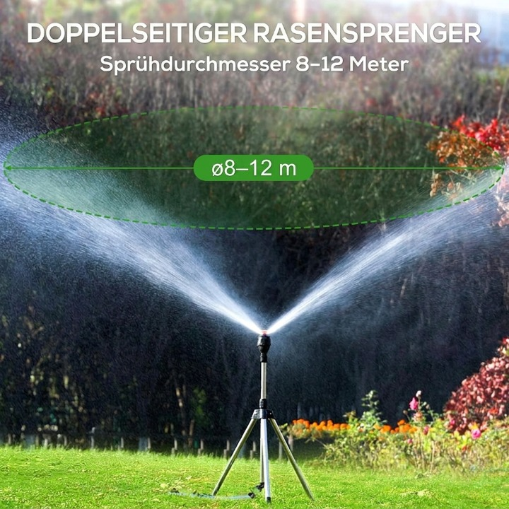 360° Lawn Sprinkler with Tripod – Evenly Water Large Areas