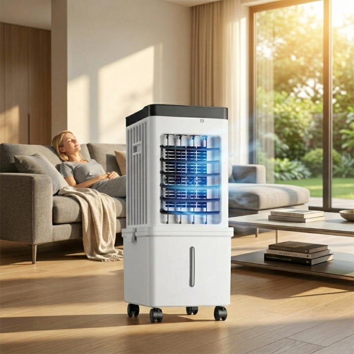 3-in-1 Air Cooler with 15L Water Tank — Cooling, Humidifying, Purifying