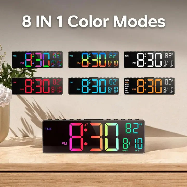 Große RGB Digitale Wanduhr Mivoza Deutschland