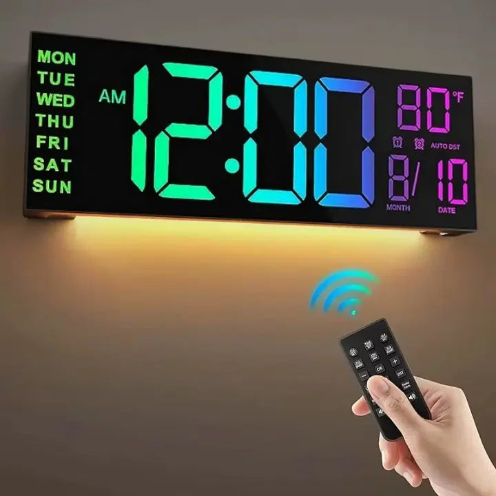 Große RGB Digitale Wanduhr Mivoza Deutschland
