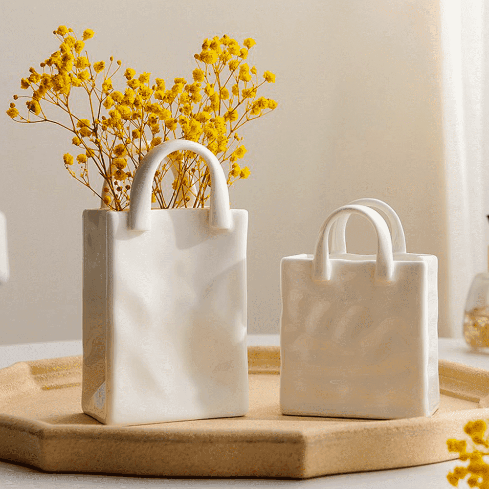 Handbag Vase Porcelain 8-15 cm – Creative Decor