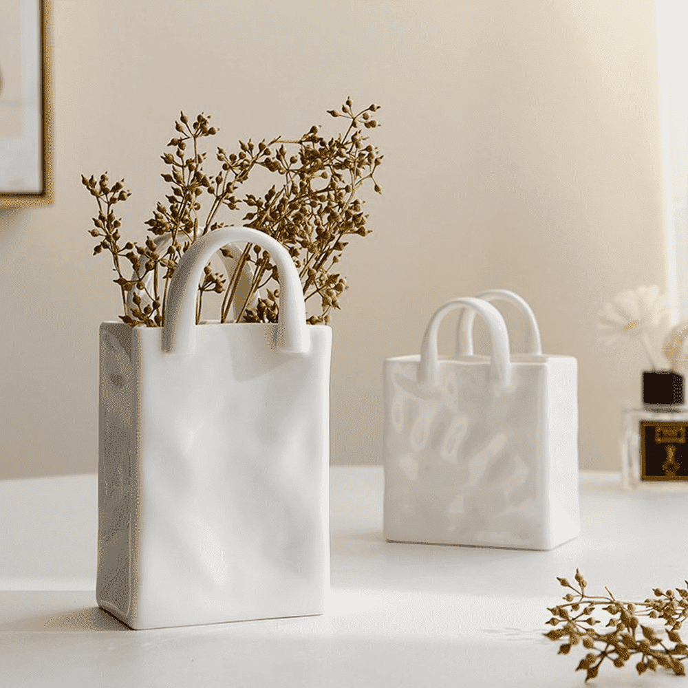 Handbag Vase Porcelain 8-15 cm – Creative Decor