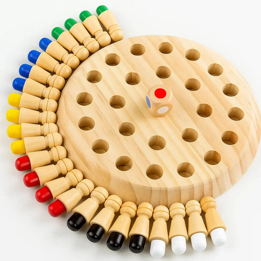 Holz-Memory-Spiel — Denkspiel zur Förderung von Gedächtnis und Koordination Mivoza Deutschland