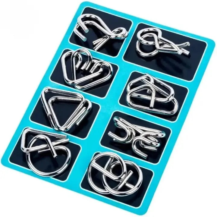 Interlock Metallpuzzle-Set — Perfekt für Weihnachten & Spielabende 8er Set Mivoza Deutschland