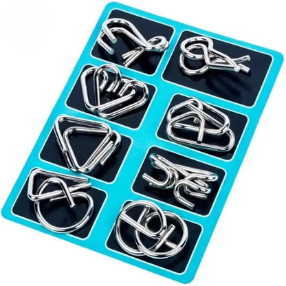 Interlock Metallpuzzle-Set — Perfekt für Weihnachten & Spielabende 8er Set Mivoza Deutschland