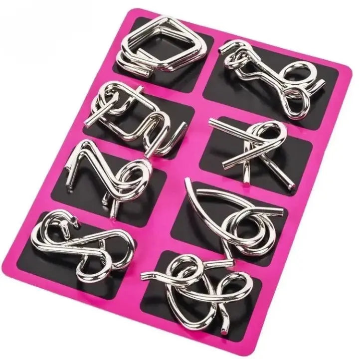 Interlock Metallpuzzle-Set — Perfekt für Weihnachten & Spielabende 8er Set Mivoza Deutschland