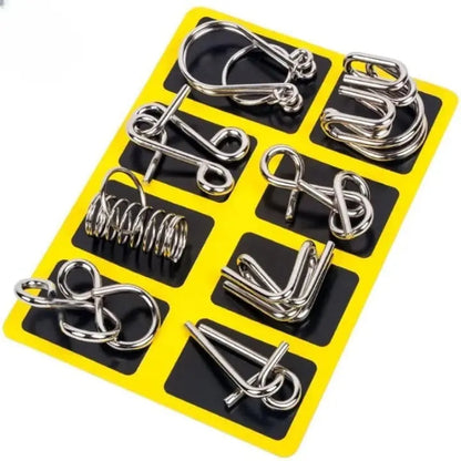 Interlock Metallpuzzle-Set — Perfekt für Weihnachten & Spielabende 8er Set Mivoza Deutschland