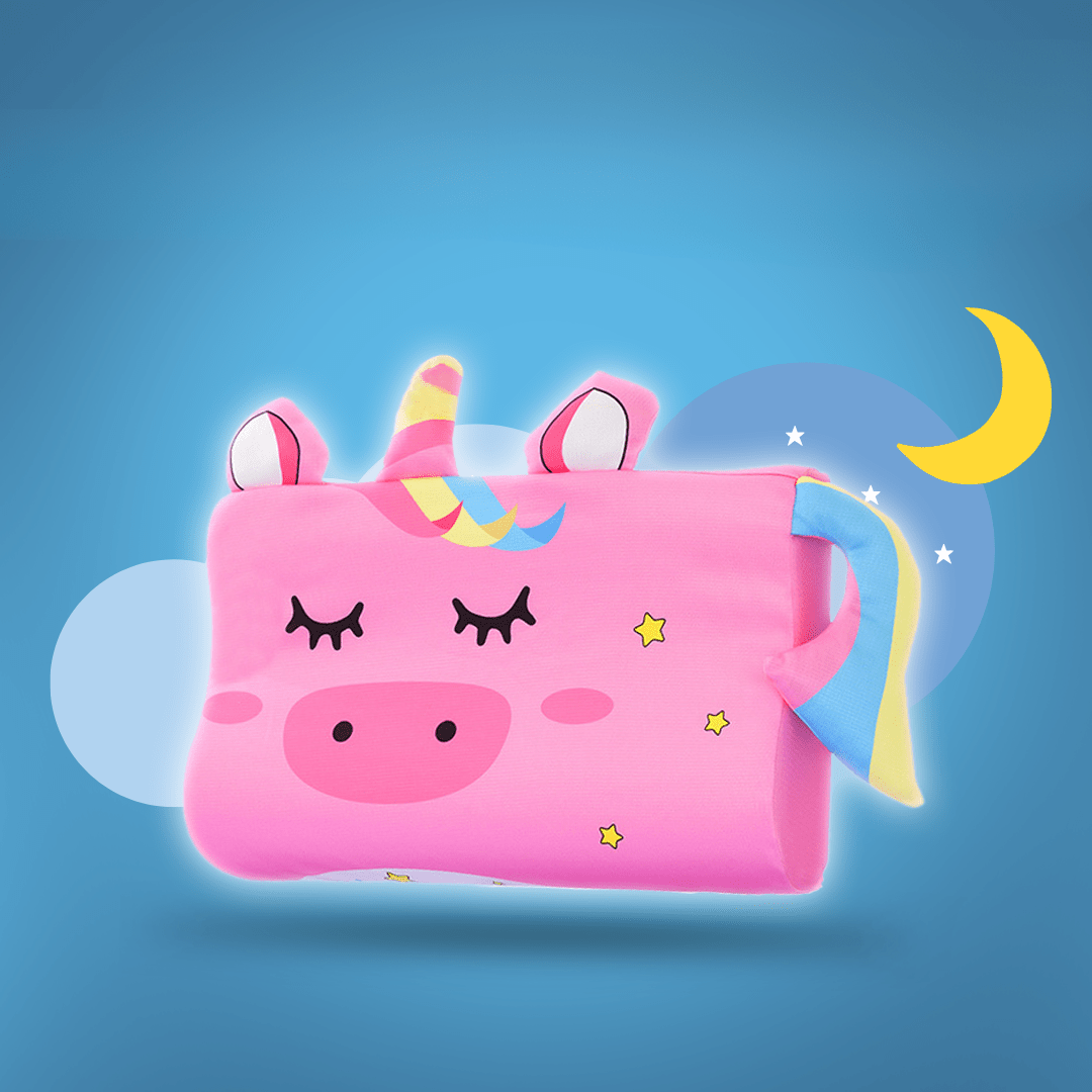 Children's pillow made of memory foam with ergonomic shape