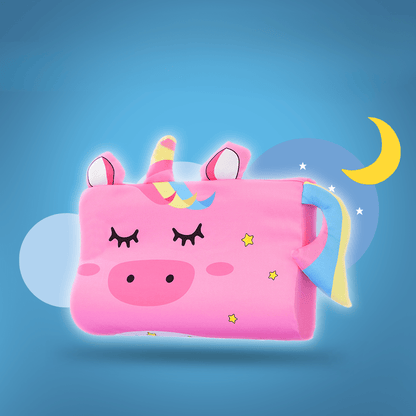 Children's pillow made of memory foam with ergonomic shape