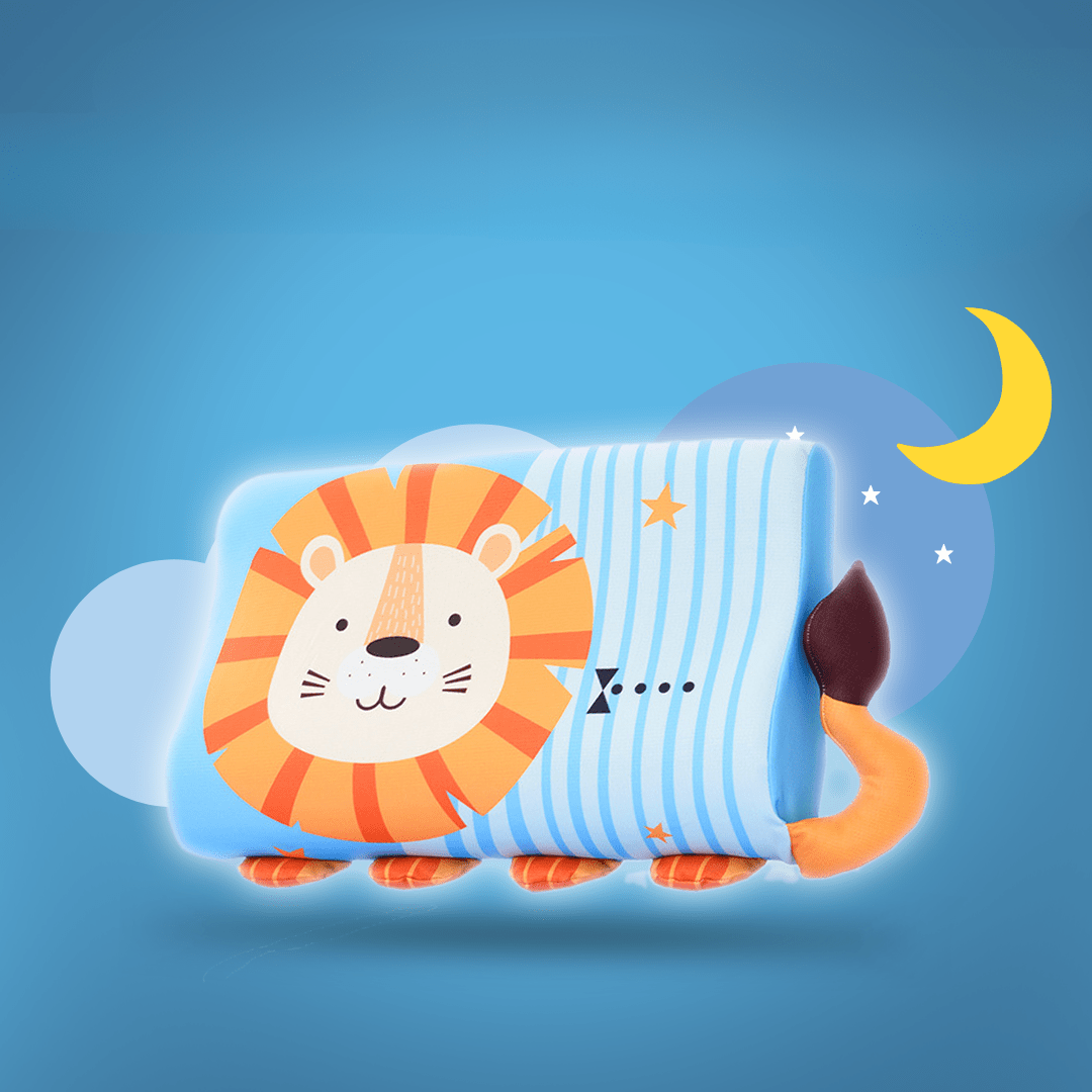 Children's pillow made of memory foam with ergonomic shape