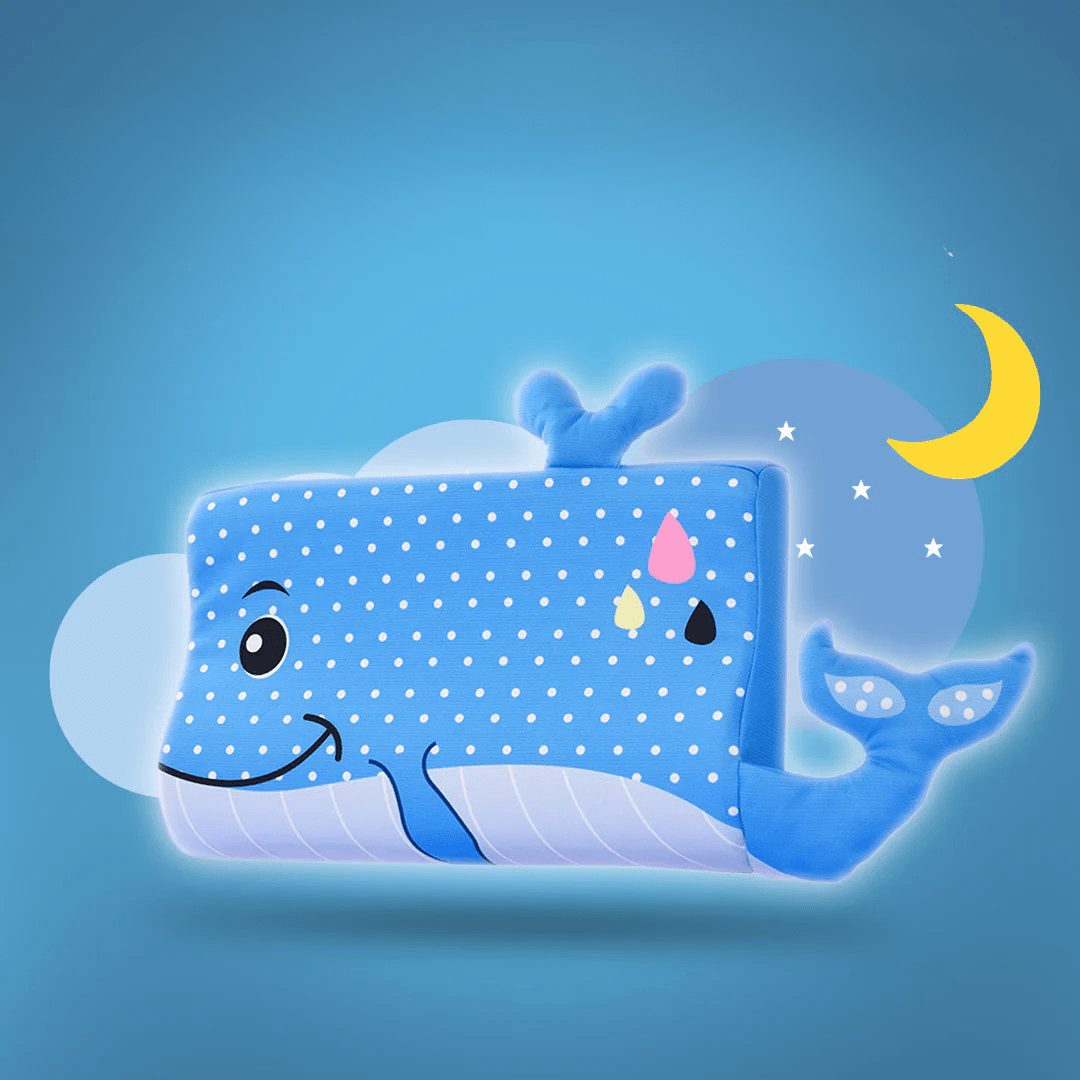 Children's pillow made of memory foam with ergonomic shape