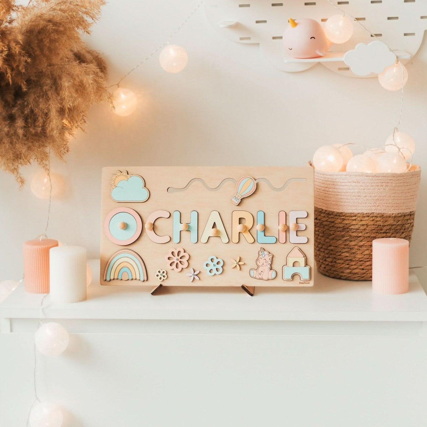 Personalized Wooden Name Puzzle for Letter Learning