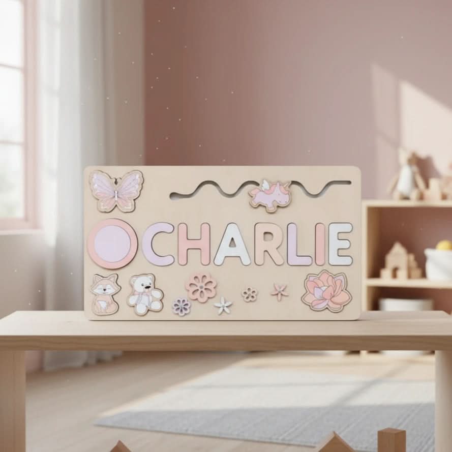 Personalized Wooden Name Puzzle for Letter Learning
