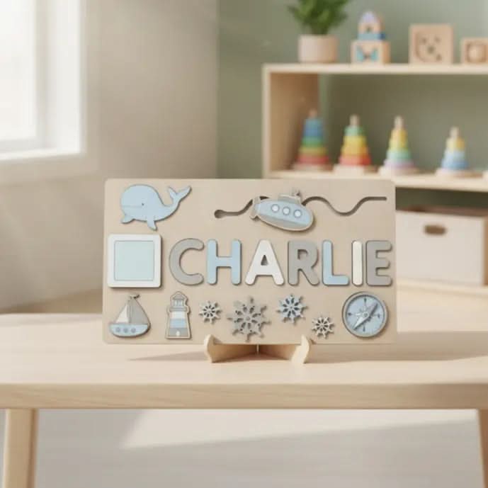 Personalized Wooden Name Puzzle for Letter Learning