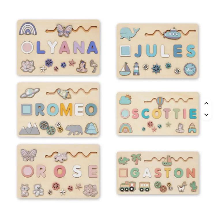 Personalized Wooden Name Puzzle for Letter Learning