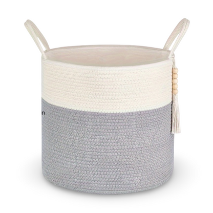 Baumwoll-Aufbewahrungskorb mit Griffen – Elegantes Boho-Design -   Mivoza Deutschland