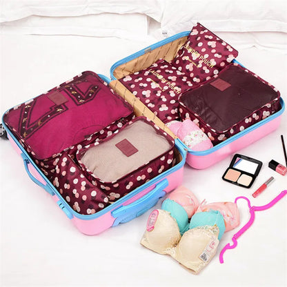 6-piece waterproof packing cube set – suitcase organizer