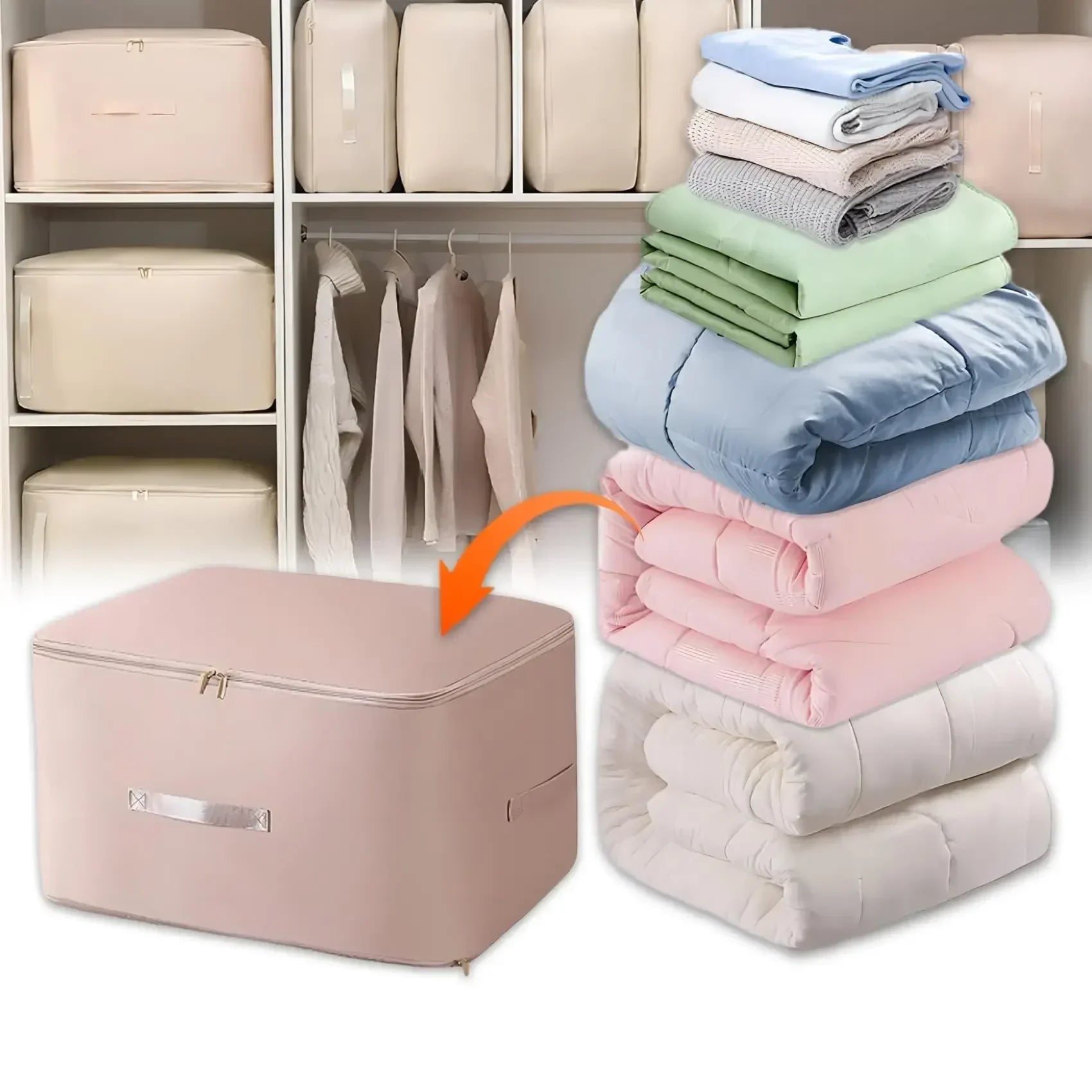 Storage Bag for Bedding – 40% More Space in the Closet