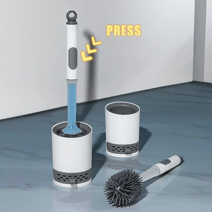 Silicone Toilet Brush with Soap Dispenser – Hygienic and Contact-Free